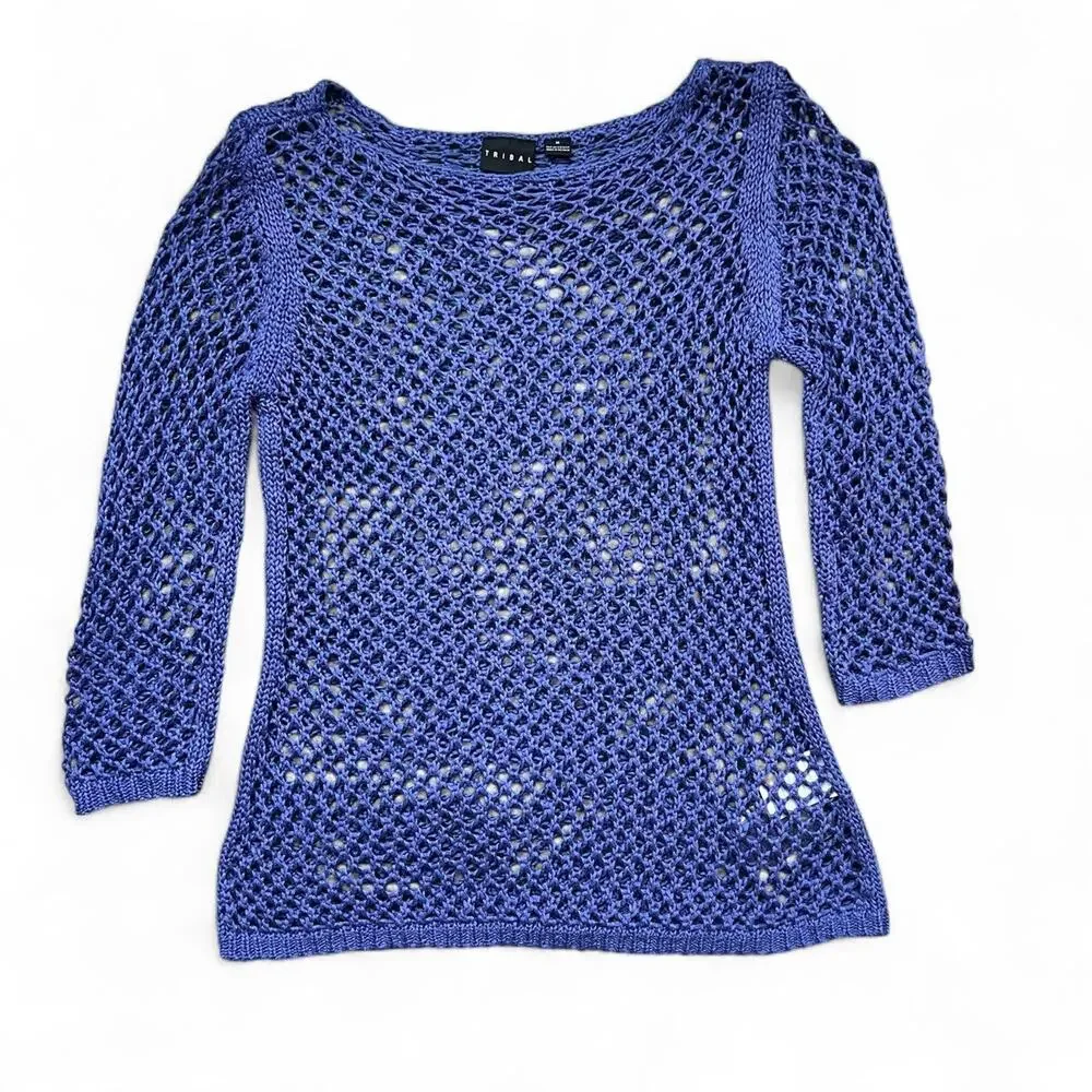 Purple crochet sweater